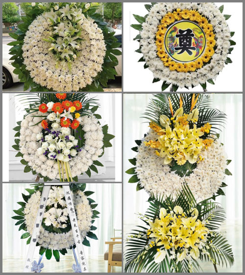 山西长治襄垣县王村镇南铺村村花圈速递